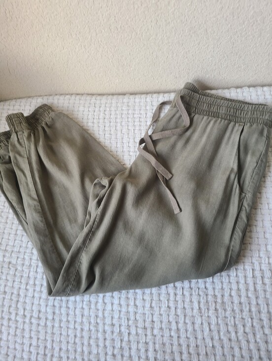 cloth & stone Pants - Cloth & Stone Olive Drawstring Jogger Pants Women's Size M